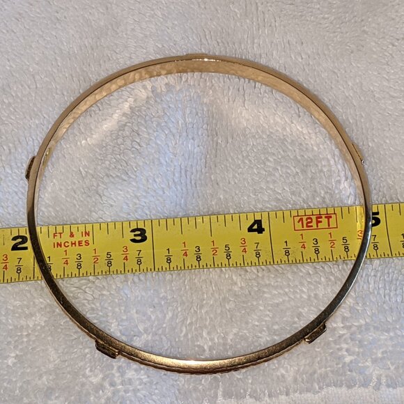 Vintage ITALIAN 18K Yellow Gold Bangle Bracelet, 10.7 grams - Picture 13 of 16